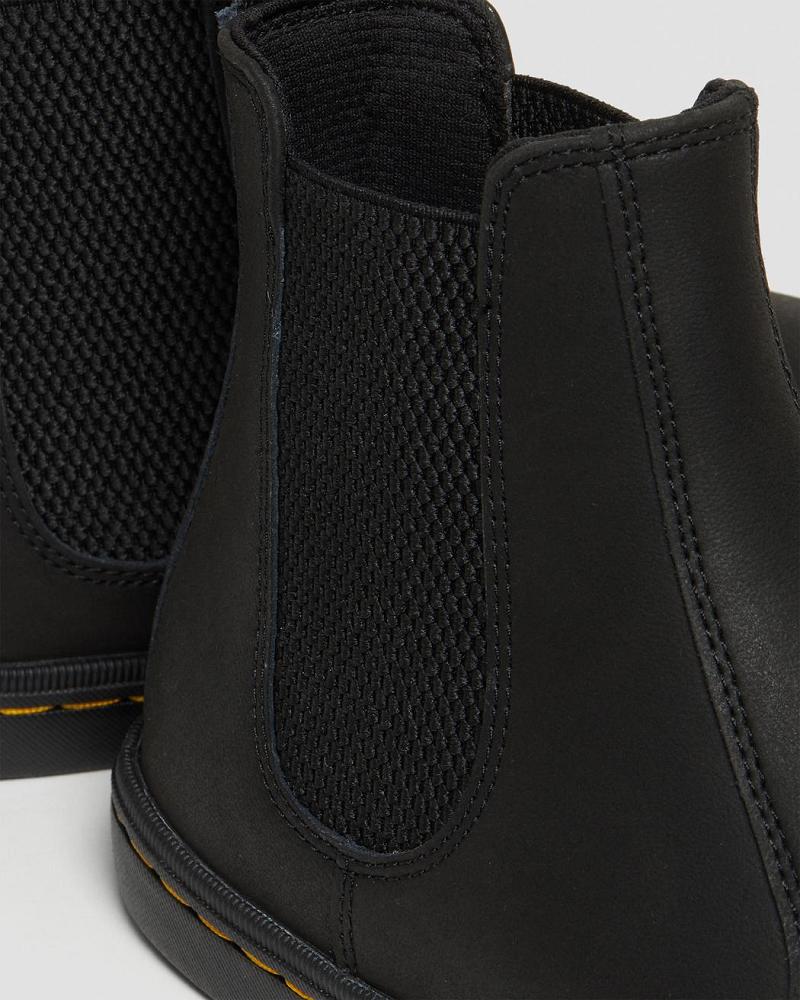 Black Women's Dr Martens Makela Leather Casual Chelsea Boots | CA 126JPQ